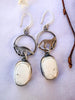 White Buffalo Hoop Earrings with Fox | Stand Collection by mend metalworks