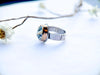 White Buffalo Turquoise Petite Ring | Gold Fill Bezel Sterling Silver Band | Stand Collection by mend metalworks