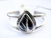 White Buffalo Turquoise Cuff Bracelet | Sterling Silver Teardrop Statement Cuff | Stand Collection by mend metalworks