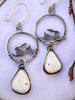 White Buffalo Hoop Earrings with Jackrabbit | Stand Collection by mend metalworks