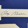 Framed Autographed/Signed Roger Staubach 35x39 Navy Midshipmen Blue College Football Jersey JSA COA