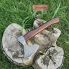 Field Ready Camping Axe, Artisan Pattern Steel Blade, Balanced Wood Handle by JW SteelCrafts