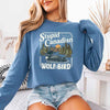 Stupid Canadian Wolf Bird Comfort Colors Long Sleeve – Hockey Romance BookTok Shirt by Adorb Custom Tees