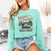 Stupid Canadian Wolf Bird Comfort Colors Long Sleeve – Hockey Romance BookTok Shirt by Adorb Custom Tees