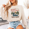 Stupid Canadian Wolf Bird Comfort Colors Long Sleeve – Hockey Romance BookTok Shirt by Adorb Custom Tees