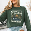 Stupid Canadian Wolf Bird Comfort Colors Long Sleeve – Hockey Romance BookTok Shirt by Adorb Custom Tees