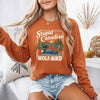 Stupid Canadian Wolf Bird Comfort Colors Long Sleeve – Hockey Romance BookTok Shirt by Adorb Custom Tees