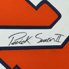 Framed Autographed/Signed Patrick Surtain II 35x39 Denver Orange Football Jersey JSA COA #2