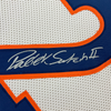 Framed Autographed/Signed Patrick Surtain II 35x39 Denver White Football Jersey JSA COA