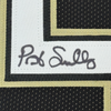 Framed Autographed/Signed Pat Swilling 35x39 New Orleans Black Football Jersey JSA COA