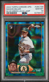 Graded 2023 Topps Chrome Update Mason Miller #USC129 Blue/Green Lava Lamp #/125 Rookie RC Baseball Card PSA 10 Gem Mint