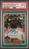 Graded 2023 Topps Chrome Update Grayson Rodriguez #ACGR Autograph Aqua Wave #/199 Rookie RC Baseball Card PSA 10 Gem Mint