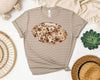 Floral Football Graphic Tee by Anchored Grace Boutique