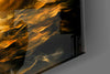 Navy in Flames Glass Wall Art || Designer Collection by Insigneart USA