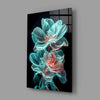 Flowers Blooming in the Light Glass Wall Art || Designer Collection by Insigneart USA