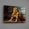 Yellow Jacket King Glass Wall Art || Designer Collection by Insigneart USA