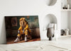 Yellow Jacket King Glass Wall Art || Designer Collection by Insigneart USA