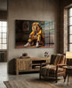 Yellow Jacket King Glass Wall Art || Designer Collection by Insigneart USA