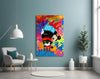 Mickey in the World of Brands Glass Wall Art || Designer Collection by Insigneart USA