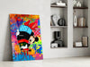 Mickey in the World of Brands Glass Wall Art || Designer Collection by Insigneart USA