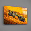 AMG's Fire Yellow Speed Glass Wall Art || Designer Collection by Insigneart USA