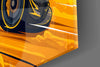 AMG's Fire Yellow Speed Glass Wall Art || Designer Collection by Insigneart USA