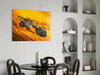 AMG's Fire Yellow Speed Glass Wall Art || Designer Collection by Insigneart USA