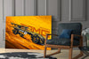 AMG's Fire Yellow Speed Glass Wall Art || Designer Collection by Insigneart USA