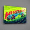 Roaring Mustang Glass Wall Art || Designer Collection by Insigneart USA