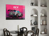 GT-R Pink Storm Glass Wall Art || Designer Collection by Insigneart USA