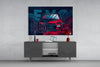 EVO X Red Storm Glass Wall Art || Designer Collection by Insigneart USA