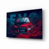EVO X Red Storm Glass Wall Art || Designer Collection by Insigneart USA
