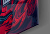 EVO X Red Storm Glass Wall Art || Designer Collection by Insigneart USA