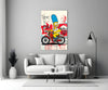 Homer's Street Art Glass Wall Art || Designer Collection by Insigneart USA
