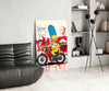 Homer's Street Art Glass Wall Art || Designer Collection by Insigneart USA
