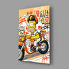 Biker Homer Gulf Style Glass Wall Art || Designer Collection by Insigneart USA