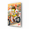 Biker Homer Gulf Style Glass Wall Art || Designer Collection by Insigneart USA