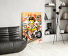 Biker Homer Gulf Style Glass Wall Art || Designer Collection by Insigneart USA