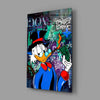 The Luxury Rebel Scrooge Glass Wall Art || Designer Collection by Insigneart USA
