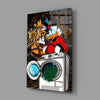Scrooge's Money Laundering Glass Wall Art || Designer Collection by Insigneart USA