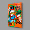 Hermes' Scrooge Glass Wall Art || Designer Collection by Insigneart USA