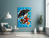 Scrooge's Money Rain Glass Wall Art || Designer Collection by Insigneart USA
