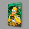 Homer The Taste of Greed Glass Wall Art || Designer Collection by Insigneart USA
