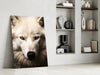The White Wolf's Gaze Glass Wall Art || Designer Collection by Insigneart USA