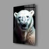 Polar Bear's Gaze Glass Wall Art || Designer Collection by Insigneart USA