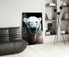 Polar Bear's Gaze Glass Wall Art || Designer Collection by Insigneart USA