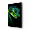 Emerald Green Viper Glass Wall Art || Designer Collection by Insigneart USA