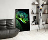 Emerald Green Viper Glass Wall Art || Designer Collection by Insigneart USA