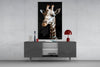 Light Colored Giraffe Portrait Glass Wall Art || Designer Collection by Insigneart USA