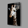 Light Colored Giraffe Portrait Glass Wall Art || Designer Collection by Insigneart USA